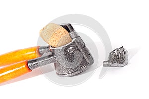 Broken almond nut cracker