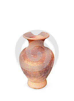Broken amphora isolated on the white