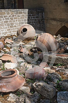 broken ancient clay pots