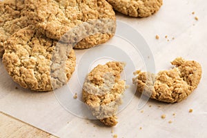 Broken Anzac Biscuit.