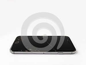 Broken Apple iPhone 6 with cracked screen