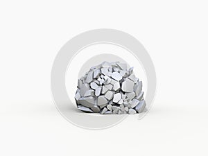 Broken ball shape in hundreds of pieces - broken template image