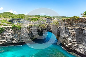 Broken beach in Nusa Penida photo