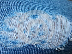 Broken blue pants fabric texture