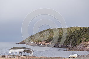 Broken Boat Gazebo and Canoe