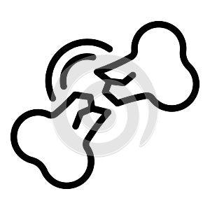 Broken bone icon outline vector. Xray machine