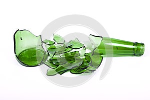 Broken bottle glass