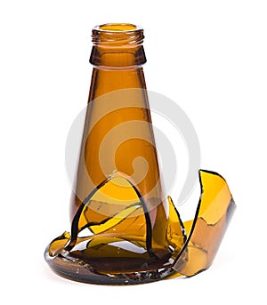 Broken bottle glass