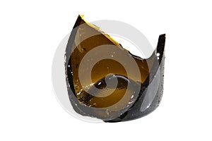 broken bottle isolated on white background