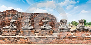 Broken Buddha statue at Ayuttaya