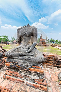 Broken Buddha statue at Ayuttaya
