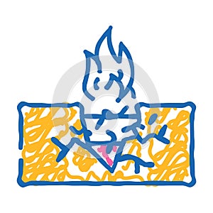 broken cable icon doodle illustration