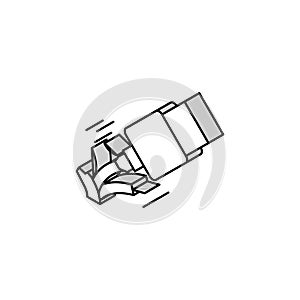 broken cable usb isometric icon vector illustration