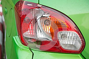 Broken car rear lights.