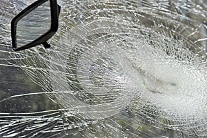 Broken Car Windshield
