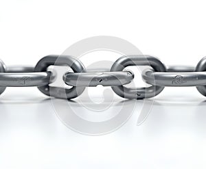 Broken Chain Isolated on White
