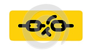 Broken Chain Link Warning Symbol Vector, vector design Generative AI