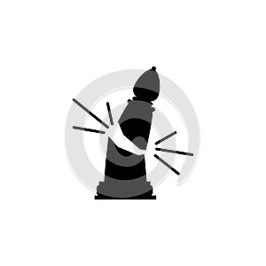 Broken check icon. Element of chess for mobile concept and web apps illustration. Thin line icon for website design and