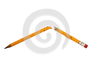 Broken Chewed Pencil Isolated XXXL