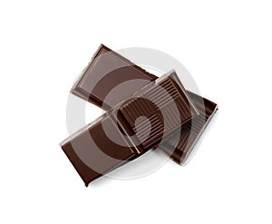 Broken Chocolate Bar Isolated