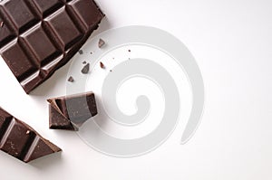 Rotto cioccolato sulla sinistra posizione 