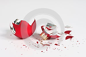 Broken christmas bal