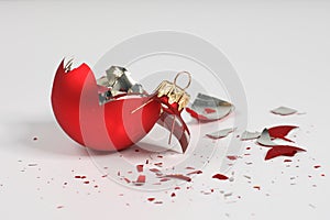 Broken christmas bal