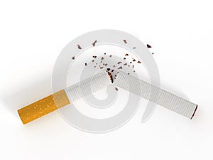 Broken cigarette