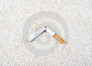 Broken Cigarette closeup