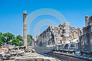 Broken Columns in the Temple of Apollo at Didyma, Turkey