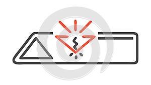 Broken Connection Alert Vector Icon, System Error Symbol, vector design Generative AI