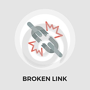 Broken connection flat single icon