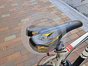 Damaged bike saddle seat