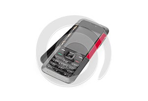 Broken dirty cell phone