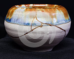 Kintsugi Colors Earth and Blue photo