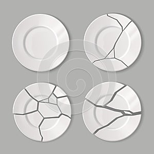 Broken Dishware Set