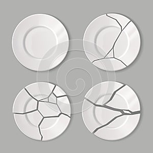 Broken Dishware Set