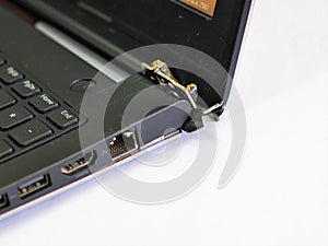 Broken display hinge laptop