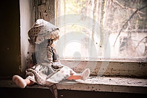 Broken doll in Kopachi kindergarten, Chernobyl zone