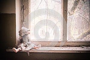 Broken doll in Kopachi kindergarten, Chernobyl zone