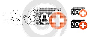 Broken Dot Halftone Medical Expences Icon