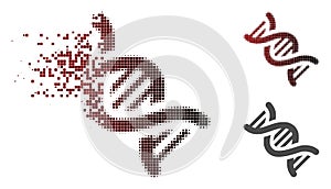 Broken Dotted Halftone DNA Icon