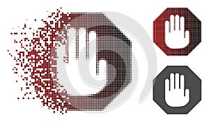 Broken Dotted Halftone Terminate Icon