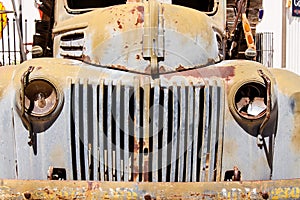 Broken down antique truck