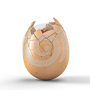 Broken egg 3d