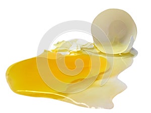 Broken Egg On White