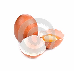 Broken egg white background