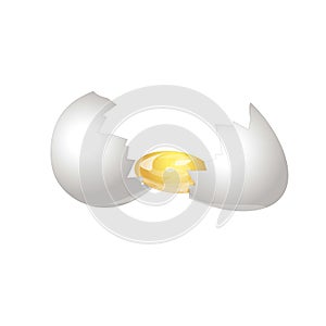 Broken eggshell icon cartoon vector. Easter egg