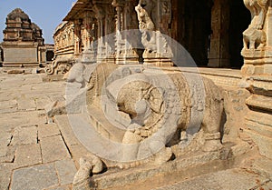 Broken elephant statues