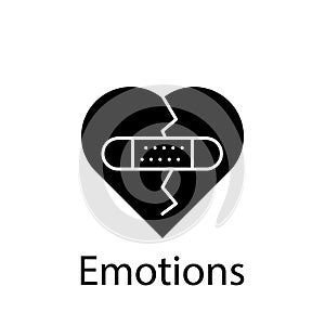 broken, emotions, forgiveness, heart, love icon. Element of Peace and humanrights icon. Premium quality graphic design icon. Signs